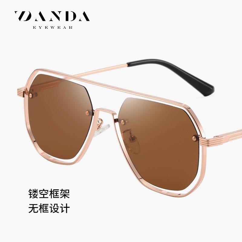 New Metal Polarized Sunglasses JS8575Outdoor Sun Protection Driving Sunglasses Fashionable Men's Square Frame Sunglasses
