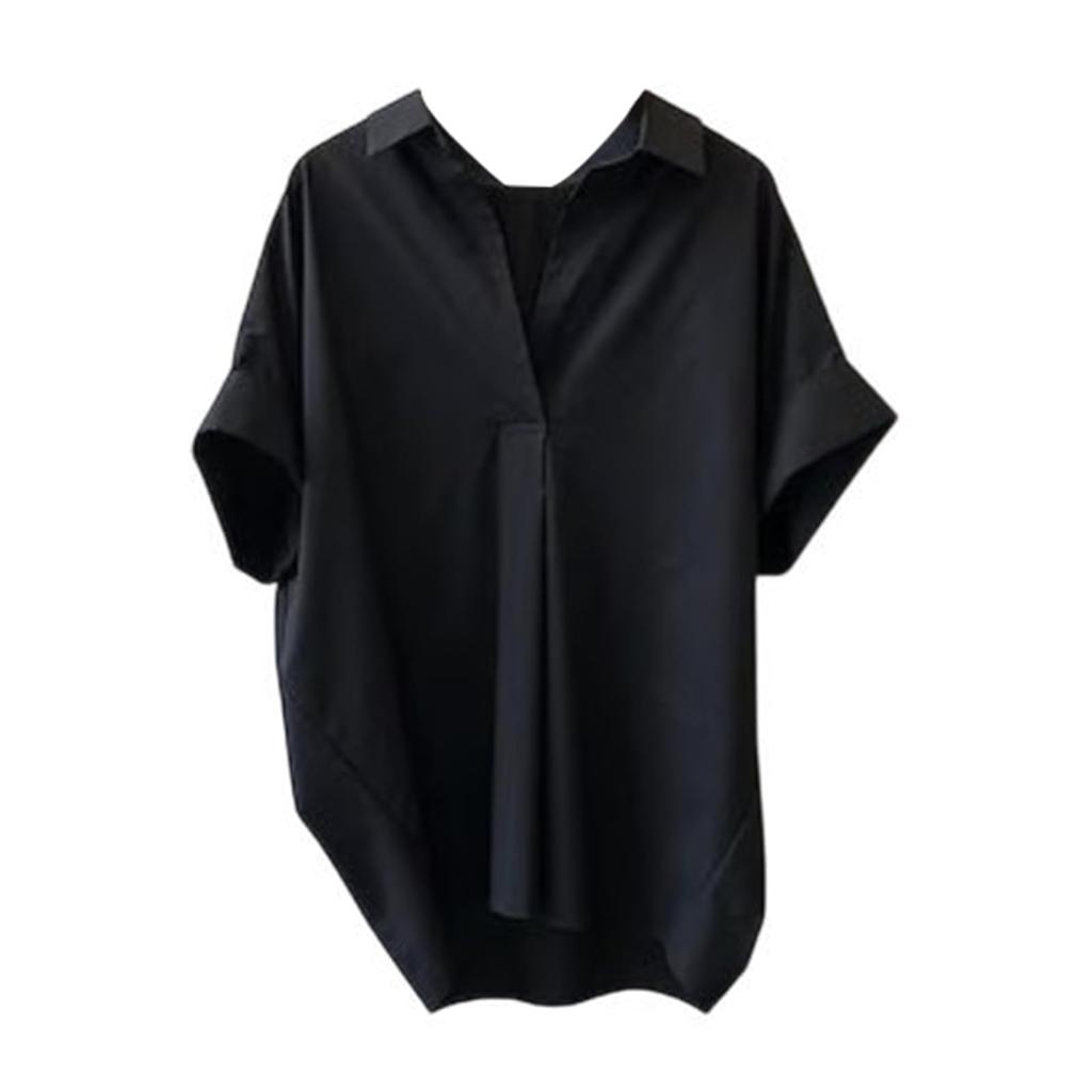 Loose Large Dolman Casual Summer [H2four] Shirts, Blouses, Women's, Elegant, Beautiful, 5/8 Sleeve, V-Neck, Tops, Fit, Size, Thin, Sleeve, Casual,