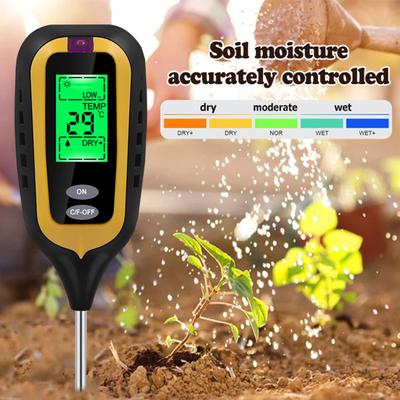 1 Set Soil Tester High Accuracy Digital Display 4 In 1 Soil Plant Temperature Humidity Illuminance PH Tester Home Use