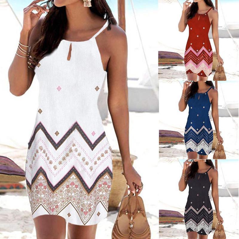 Buy New Women Halter Neck Boho Print 