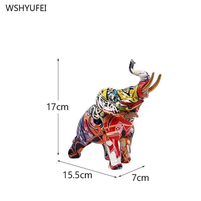 1PC Resin Mother Elephant Ornament Living Room Office Bedroom Home Furnishing Housewarming Gift Elephant Design Sculpture Crafts