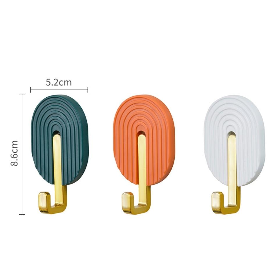 2PCS Wall Plastic Self-Adhesive Hook Multifunctional Bathroom Towel Rack Kitchen Strong Nano Glue Hook Door Rear Bag Hat Hanger
