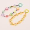Versatile Beaded Keychain Pendant: Heart & Flower Lanyard Accessories