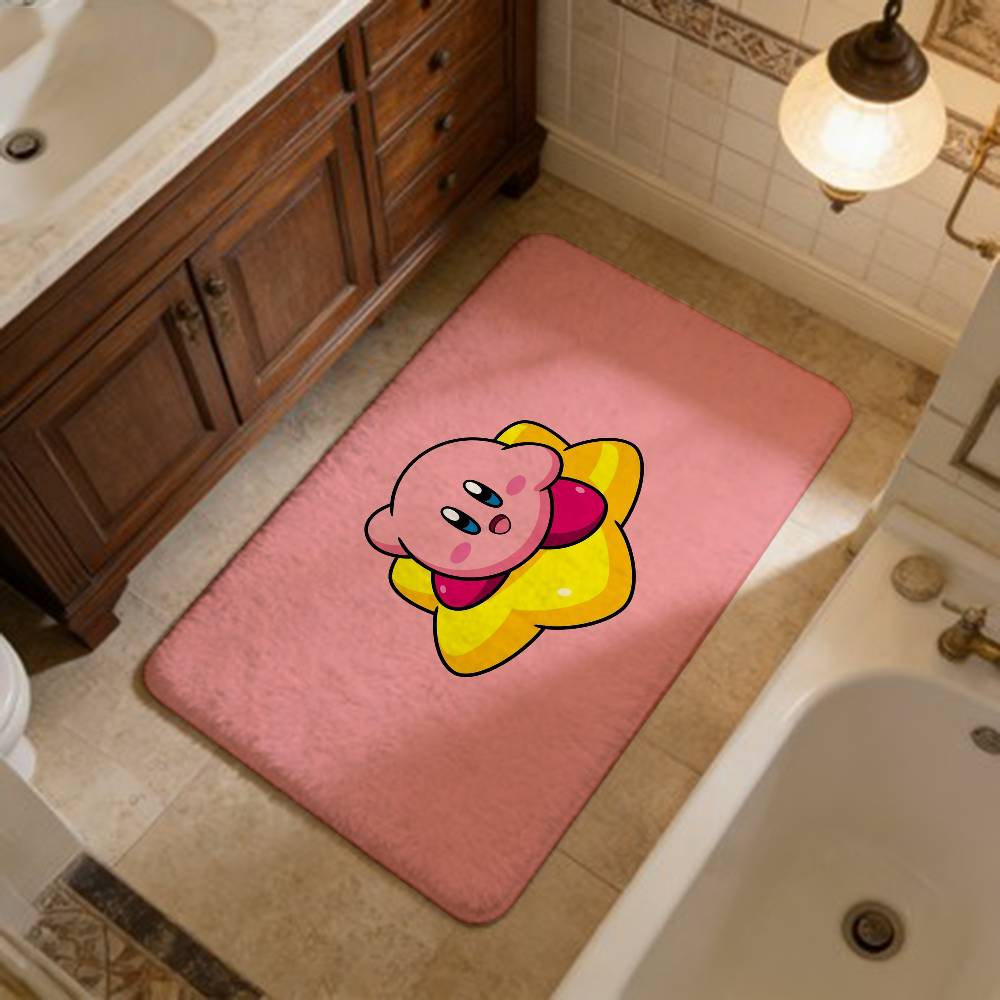 

Pink Cute K-Kirbyes Floor Mat Cheaper Anti-slip Modern Living Room Balcony Printed Bedside Mats 40x60cm