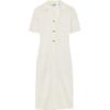2025 Summer V-Neck Cutout Button-Front Straight Dress