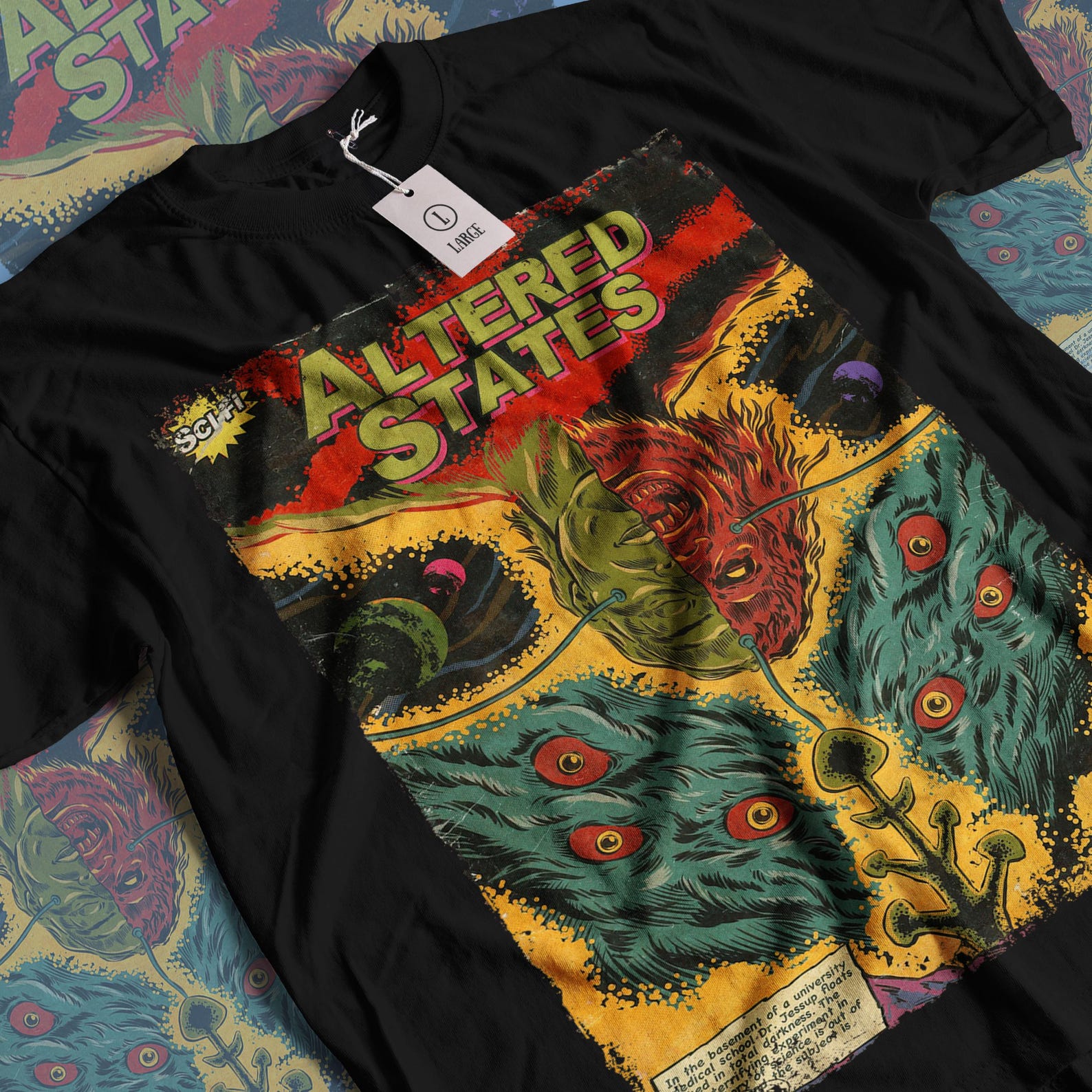 Altered States Sci-Fi Horror Movie T-Shirt: Vintage Graphic Tee 4XL