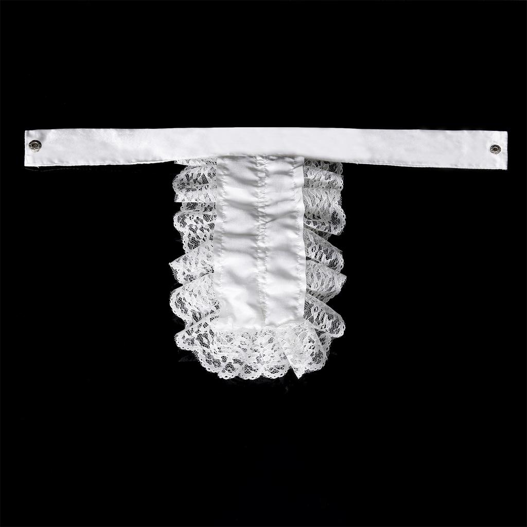 Victorian Renaissances Detachable Ruffled Lace Jabot False Collar for Steampunk Halloween Cosplay Costume Accessory