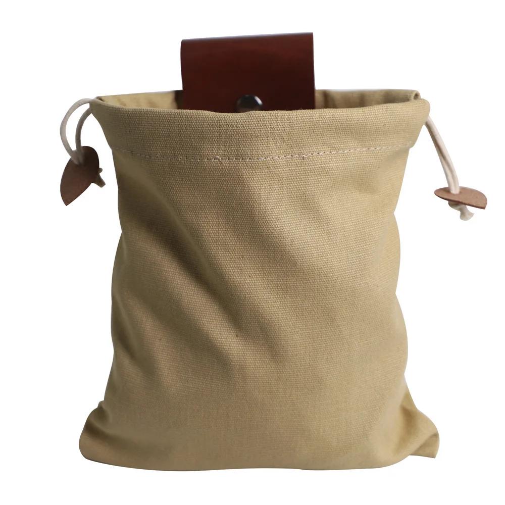 1 stück Tragbare Outdoor Nahrungssuche Tasche Obst Picking Beutel Faltbare Berry Puch Lagerung Leder Bushcraft Leinwand Tasche Wandern Camping