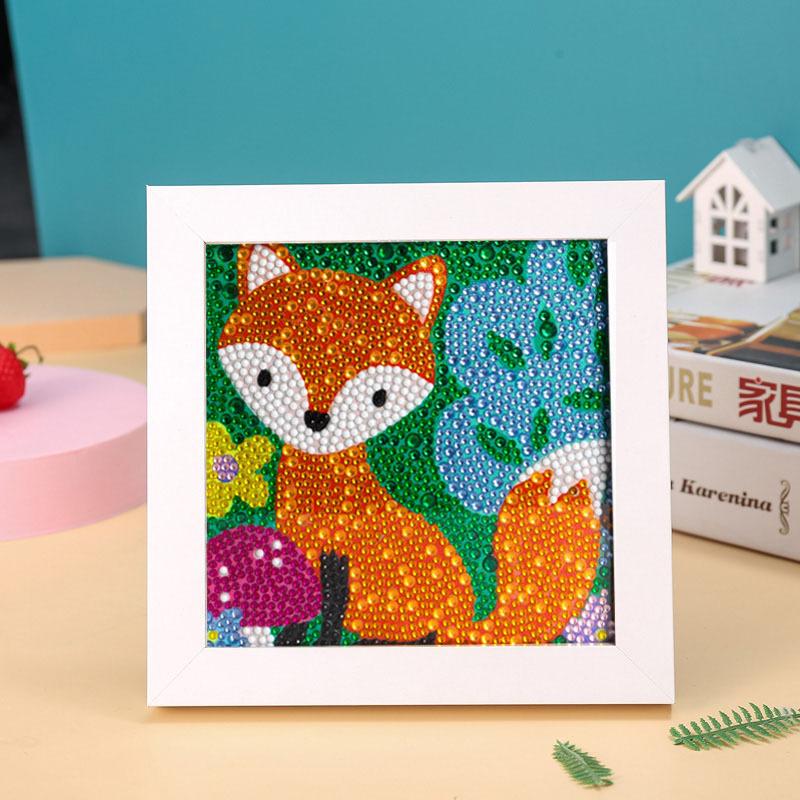 New Diy Diamond Painting Solid Wood Photo Frame Boxed Diamond Sticker Owl Cartoon Hand-Pasted Diamond Painting