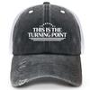 Net Hat Cycling Casual Breathable Sun Hat Letter Washed Denim Baseball Cap