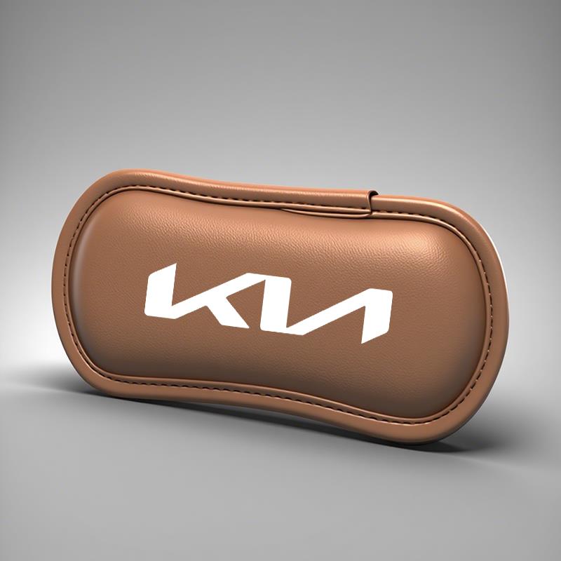AFK4 Leather Car Pillow Car Knee Pad Elastic Memory Foam Leg Pad For Kia Morning Sportage K8 K3 K9 Ceed Picanto Stonic K7 K5 Rio Niro