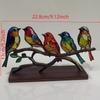 1 Stück Buntglas-Acryl-Vögel auf Ast Desktop-Ornamente Acrylmaterial