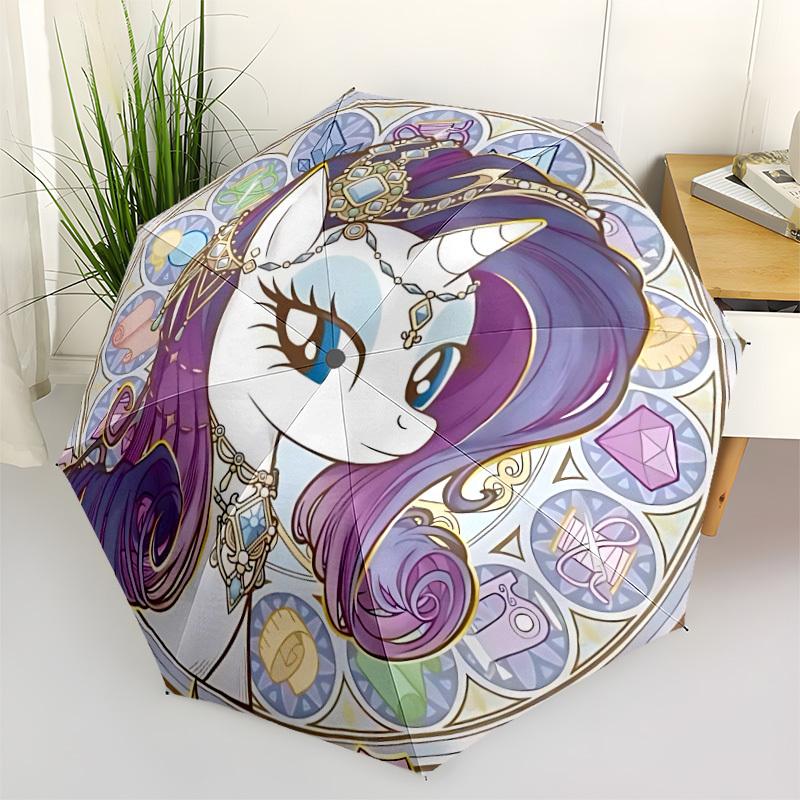 

1pc My Little Pony Automatic Open/Close Umbrella - Compact Travel Umbrella with 8-Rib Durable Frame, Portable for Commuting, yy251023051