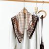 Mary Herringbone cashew silk scarf, color-blocking square scarf, literary vintage small scarf, decorative scarf, breathable scarf