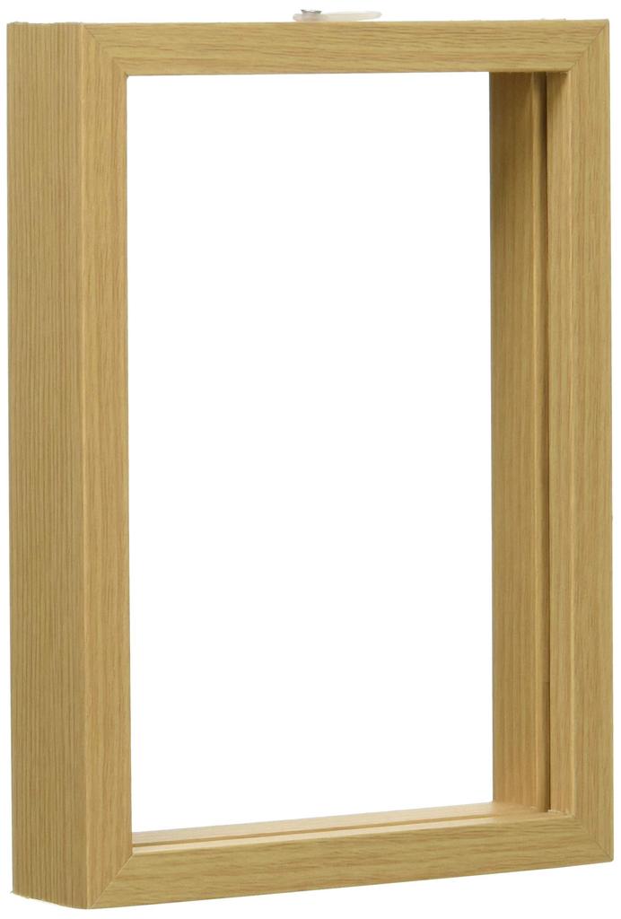 Yanoman Wooden Puzzle Frame, Interior Stand Frame, Natural (10x14.7cm), Panel, Plain Wood