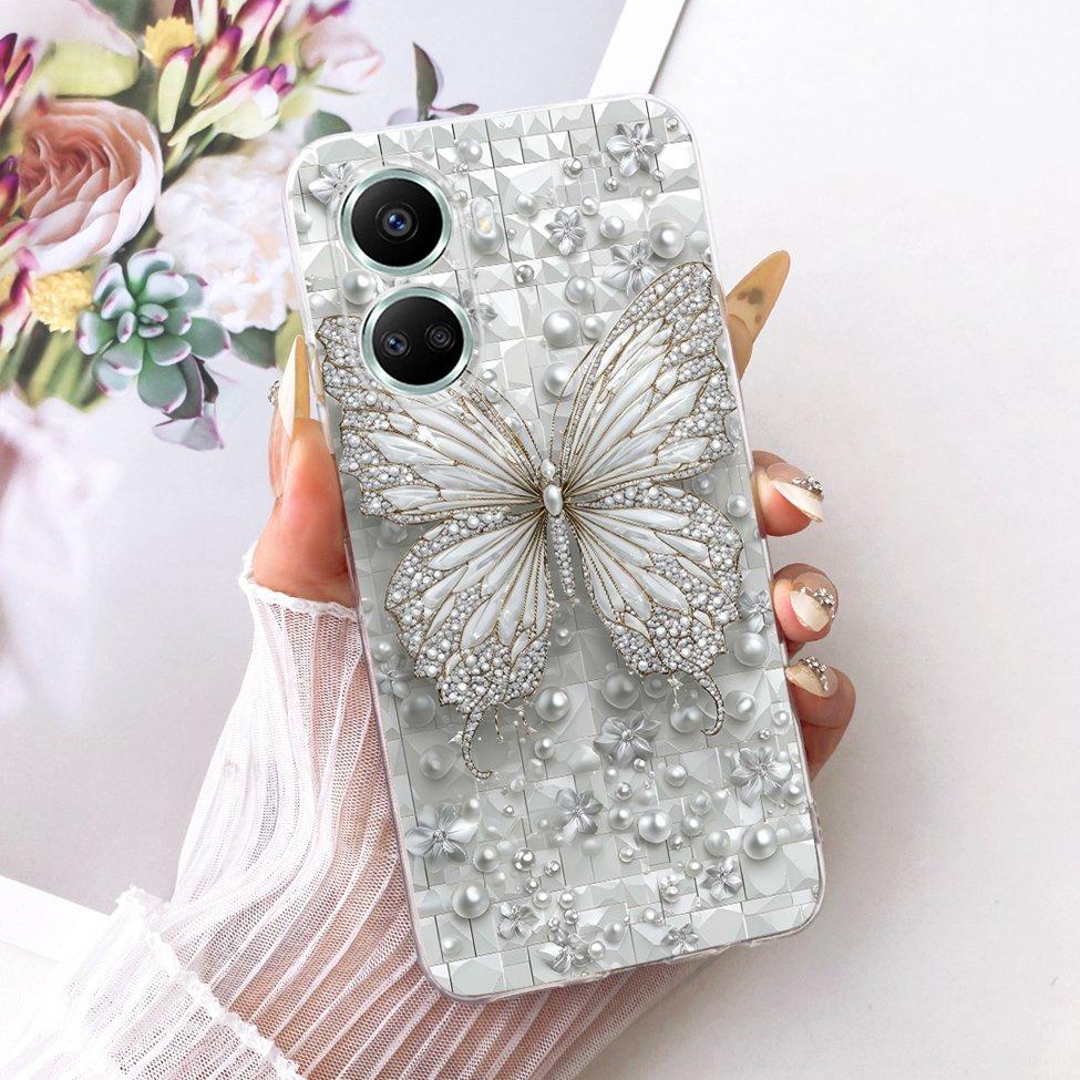 Clear Casing For Huawei Nova 10SE BNE-LX1 BNE-LX3 BNE-AL00 Cover For Huawei Nova 10 SE Case Fashion Butterfly Funny Cute Painted