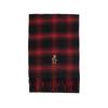 Holiday Bear Plaid Check Fringe Muffler Pc1456 001