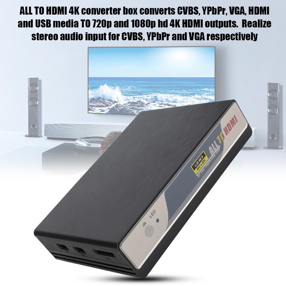 HDMI 4K Scaler Converter Box Support PA  NTSC  SECAM Color Systems 720P 1080P Output