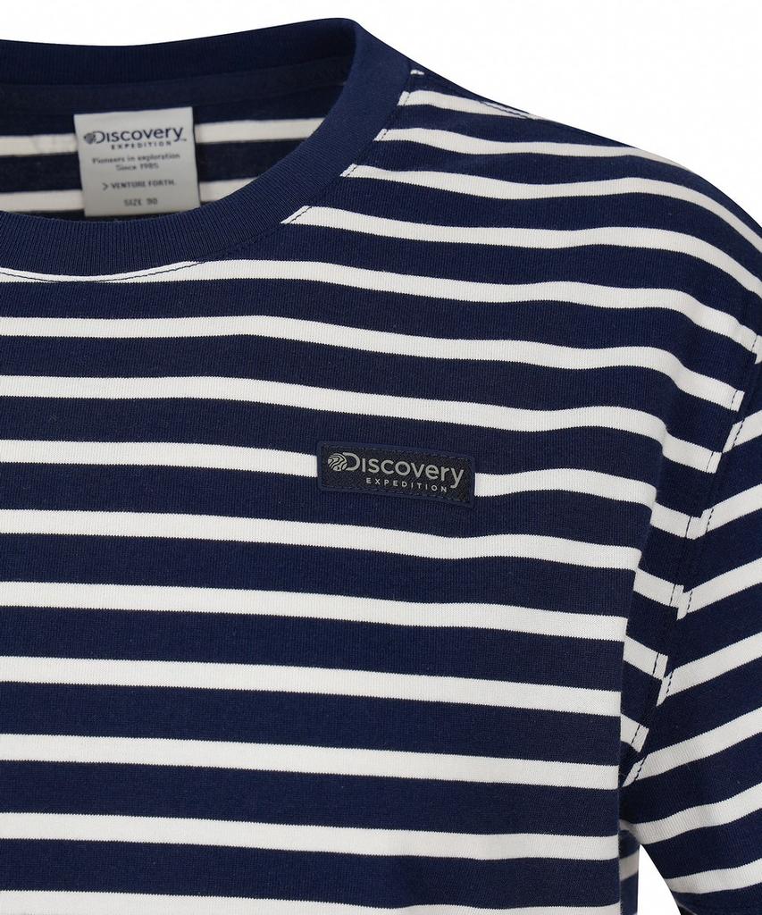 DISCOVERY EXPEDITION Women'S Striped Short Sleeve T-Shirt (D/Navy)