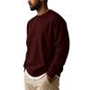 Herren Lockere Passform Rundhals Sweatshirt T-Shirt, Farbe Vielseitiges Lässiges Oberteil für den Arbeitsweg