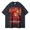 2026 Léto Evan Asuka Langley Soryu Jednotka-02 Vypraná trička Anime Harajuku Streetwear Oversized Trička Y2K Top