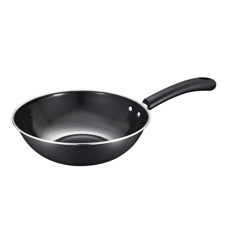 ASD 30cm Enamel Non-stick Iron Wok