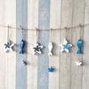 3Pcs/Set Wood Crafts Mediterranean Starfish Hung Fish Nautical Decor Hang Decorated Marine Pendant