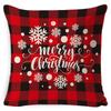 New Christmas Pillow Cover Four-piece Set Pillow Cushion Office Lumbar Backrest Decorative Backrest