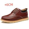 Fashion High Quality Men Casual Leather Oxfords Dress Shoes Fashion Classic Work Lace Up Elevator Shoes Comfy Lightweight Walking Shoes