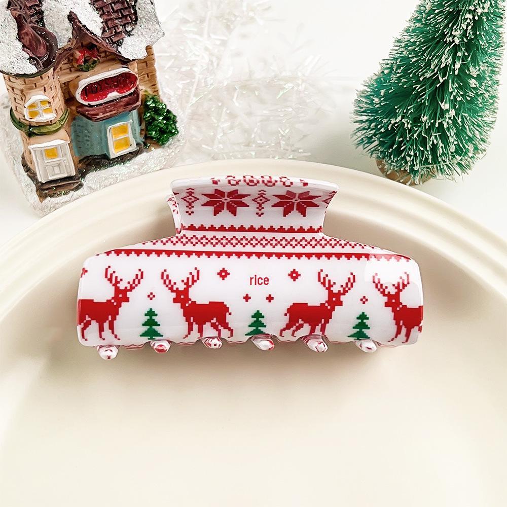 Bambus Yao Weihnachts-Cartoon Haarspangen: Niedliches Hai-, Rentier- & Schneemann-Design