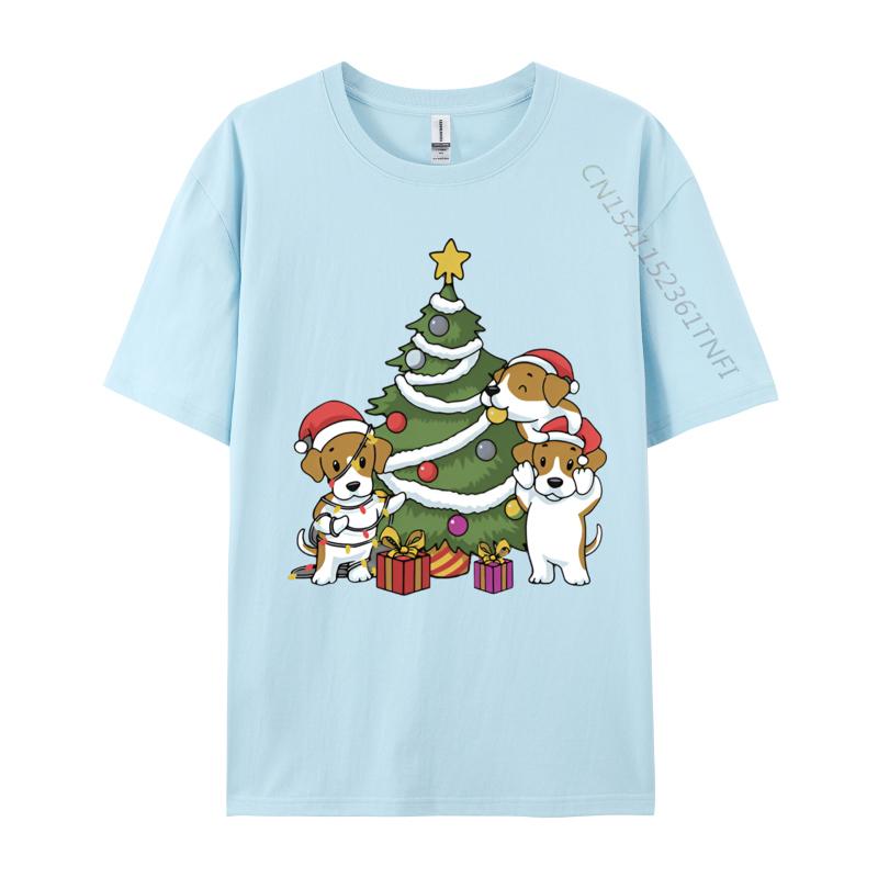 Beagle Christmas Tree Decoration Funny Tshirt Unisex T Shirts Funny Print T Shirts Unisex Plus Size Tops Brand Tshirt