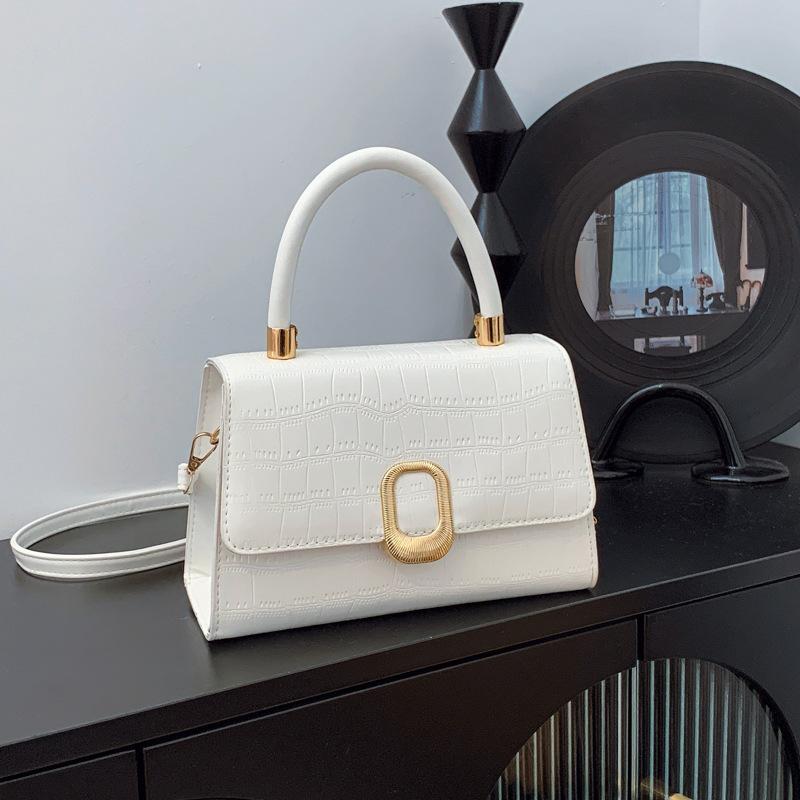 Crocodile Pattern Small Square Bag 2025 New Small Square Bag Xiaoxiangfeng Messenger Handbag Commuter Versatile Shoulder Bag Women