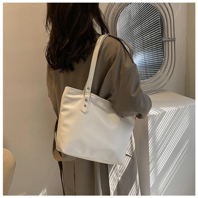 Bag Women's Autumn New Handbag Commuter Large-capacity Shoulder Bag Simple Solid Color Small Fresh Tote Bag