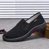New Old Beijing Cloth Shoes Single Shoes Men's Breathable Soft Sole One Pedal Canvas Casual Dad Work Shoes