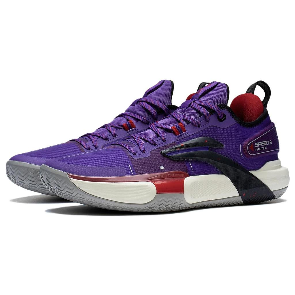 Li Ning Speed 9 Premium Cushioning Slip Resistant Abrasion Resistant Coverage Support Low top Basketball Shoes Men's ABAS071-3