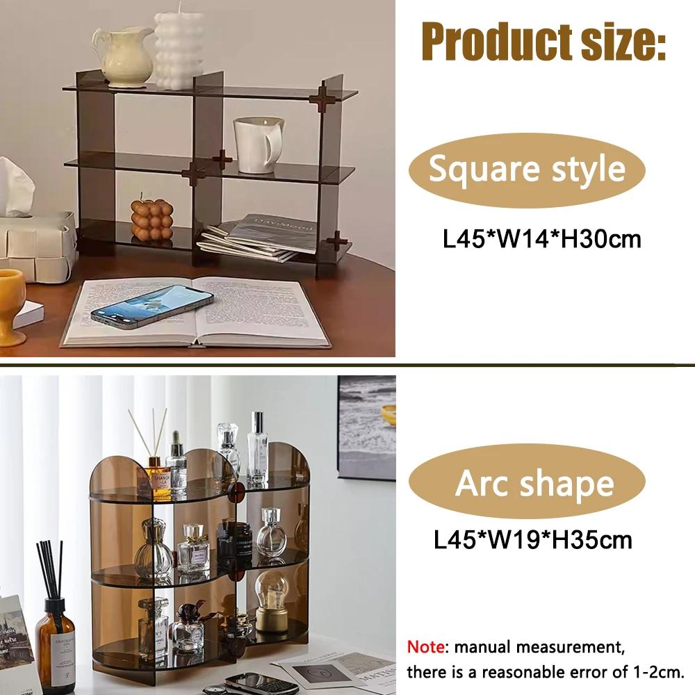 Acrylic Transparent Storage Rack Coffee Cups and Perfume Display Stand Cosmetics Storage Racks Bathroom and Bedroom Organizer