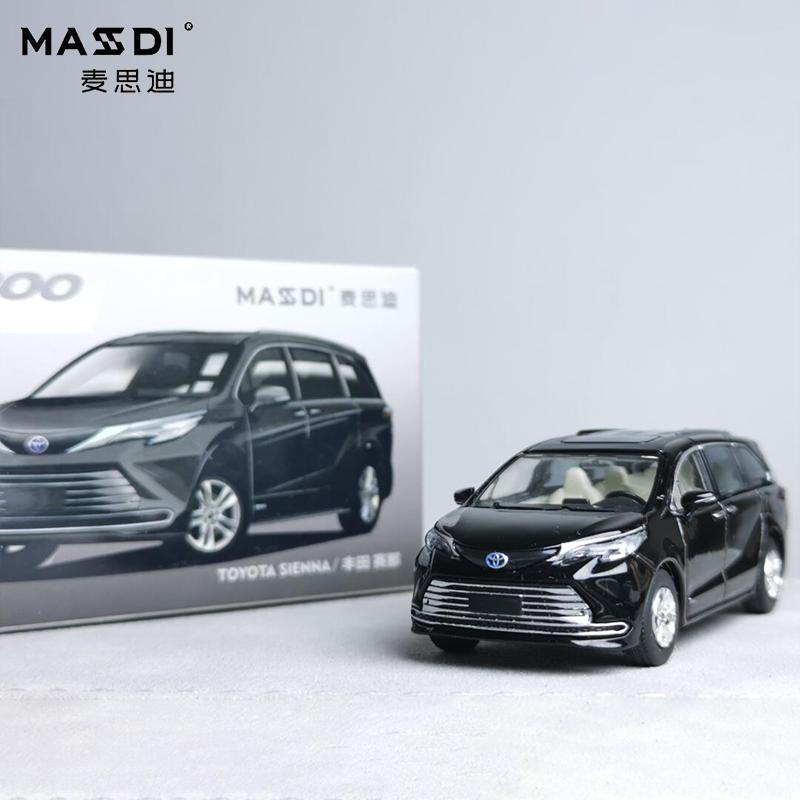 Stock 1:64 Toyota Sienna Home Mvp Series Simulation Alloy Micro Diecast Integrated Car Model Customization Toy Gift Ornament