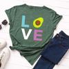 Cotton T-Shirt Short Sleeve Round Neck Women 2d Print Tops