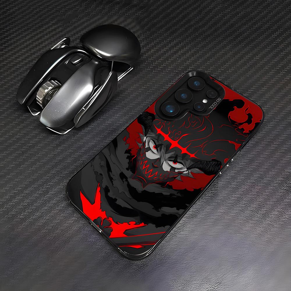 Asta Cartoon B-Black Phone Case For Samsung S26 S25 Plus S20 S20 Plus S22 Ultra S23 FE S21 Plus S21 Ultra Colorful Cover