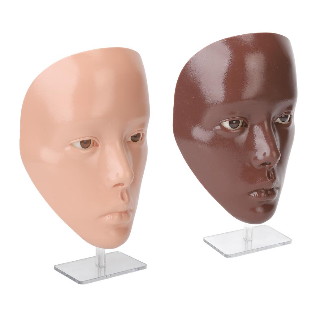 Cosmetic Practice Board Kit Realistic Practicing Silicone Makeup Mannequin Face Board with 40ml