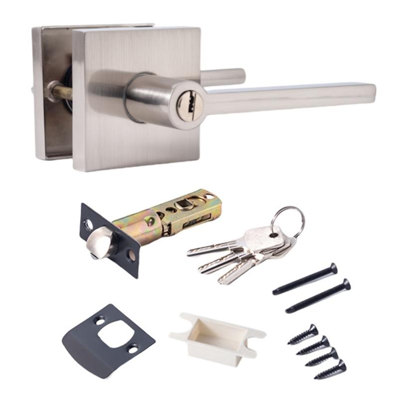 Waterproof and AntiRust Door Handle Lock Security Door Lever Handle Lock Entry Door Handle with Lock and Key Enduring