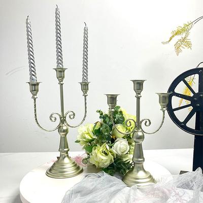 Nordic Style Metal Candle Holder Candlestick Centerpieces Road Lead Candelabra Retro Wedding Party Dining Table Home Decor