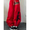 Herrenhosen Gothic Hip-Hop Pistolenprint Modische Paare Lässige Lockere Hose mit Elastischem Bund Einfache Weite Hosen