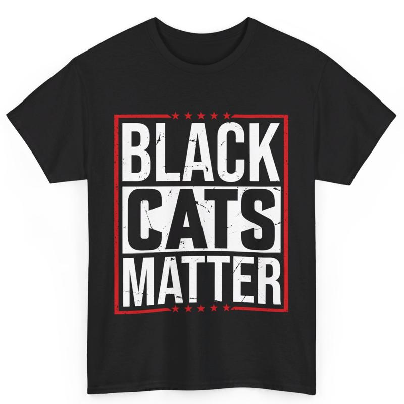 Black Cats Matter Cotton T Shirt