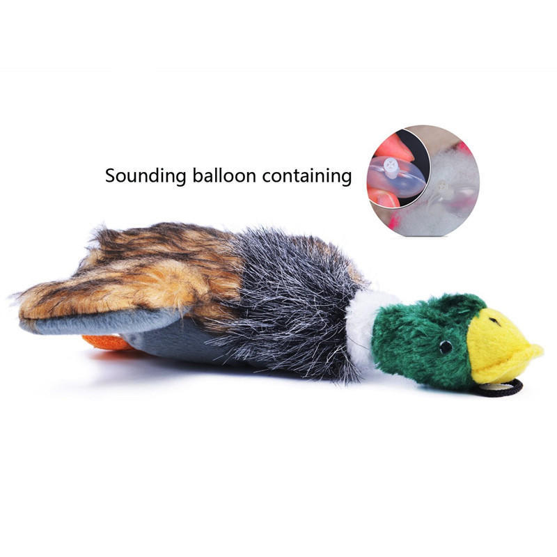 Beetest Perro de Mascotas chillar Juguete Mallard Pato chill/ón de Peluche Masticar Juguetes