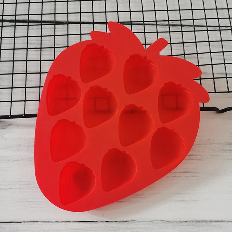 Strawberry Ice Cube Tray Strawberry Silicone Moulds For Chocolate Candy Cake Cupcake Soap Baking Jello Cookie Wax Crayon Melts