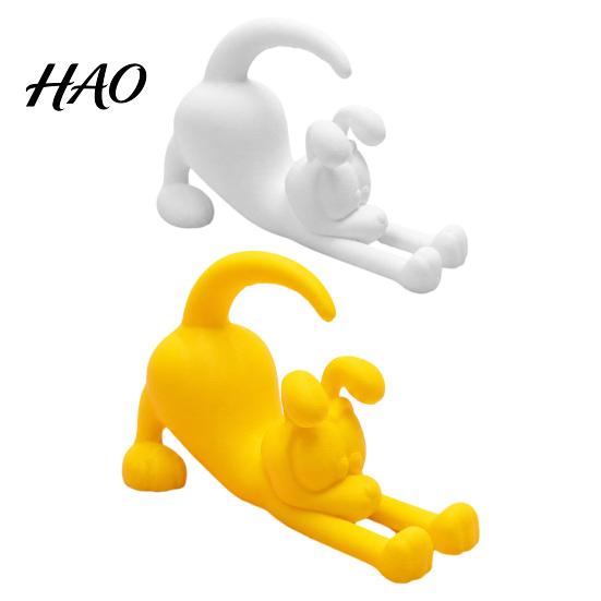 Cute Home Decor Items 3D Printed Puppy Phone Holder, Desktop Stand, Mobile Phones PLA Material Stand Support Lazy Dog Ornament for Office Desk