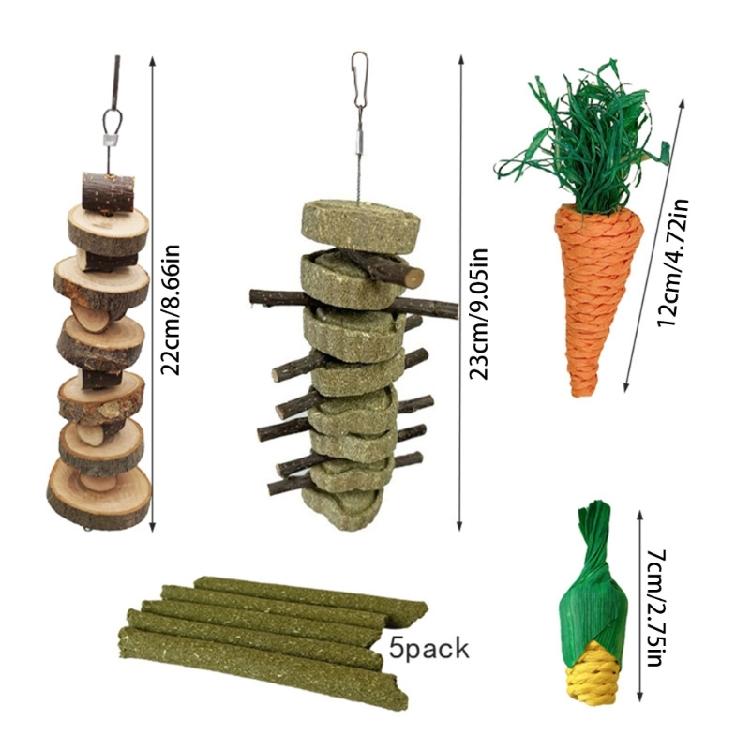 Bird Toy Tearing Chewing Toy for Teeth Wood Molar Toy Cluster Cage Hamster Toy