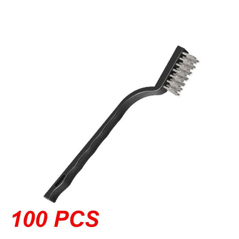 10/50/100 STK Trådbørste i rustfritt stål Slitesterk Effektiv rengjøring Tråd av rustfritt stål + Abs Praktisk håndtak 12g høy kvalitet