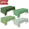 1/4Pcs solid color disposable plastic tablecloth, foldable, suitable for weddings, graduation ceremonies, and Christmas parties
